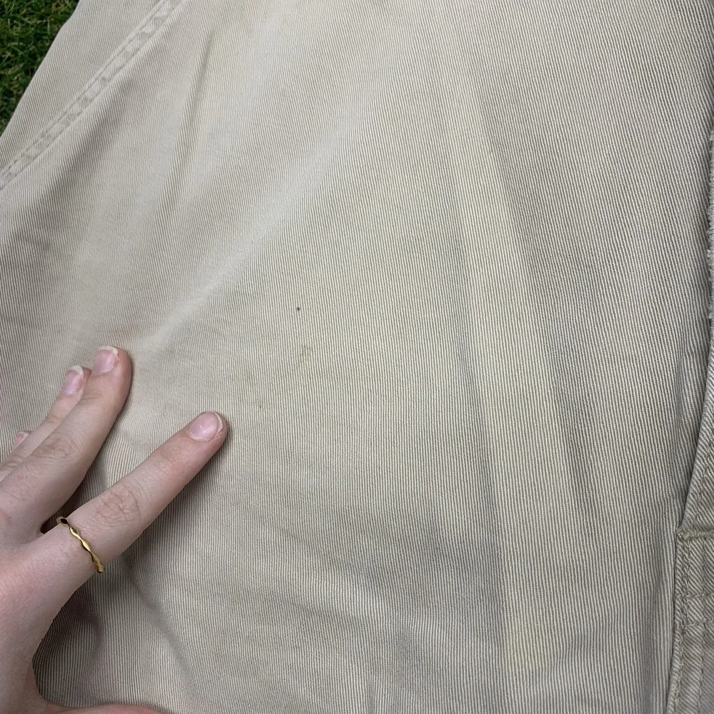 Vintage Levis Silvertab Cargo Shorts Mens 34 x10 Tan Khaki Loose Baggy Hong Kong